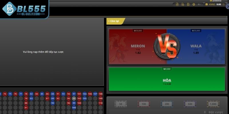 Đá gà BL555 tối ưu lợi nhuận với cược Meron