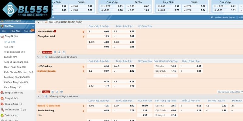 Tỷ lệ chấp 0.5 hấp dẫn